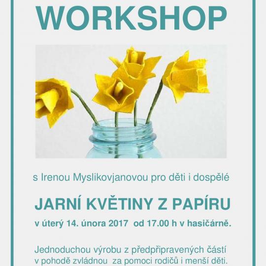 Workshop Jarní květiny z papíru 1